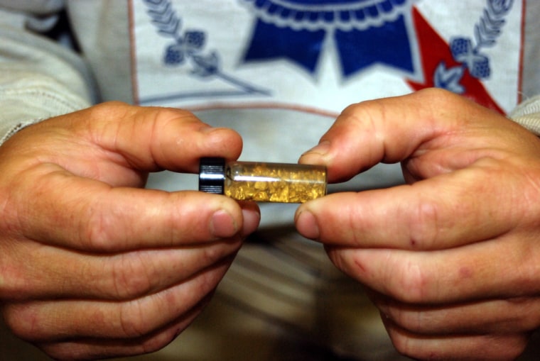 Image: Raw gold gleaned from the Klamath River near Happy Camp, Calif., with a suction dredge