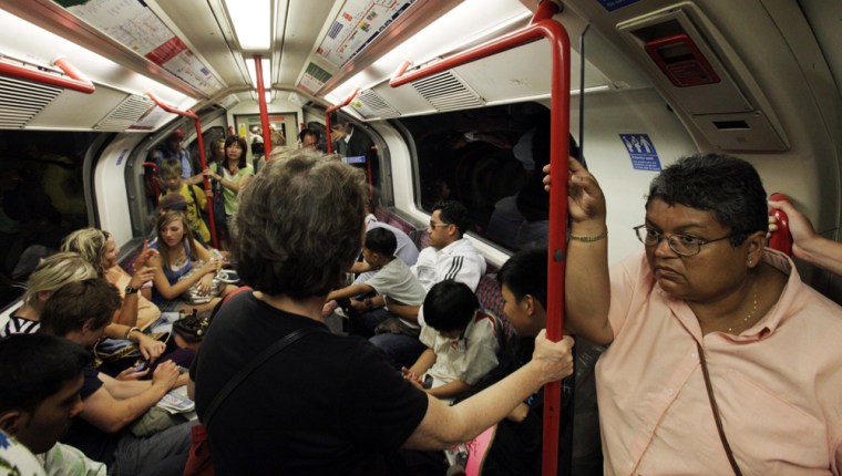 Image: Passengers on the London Tube