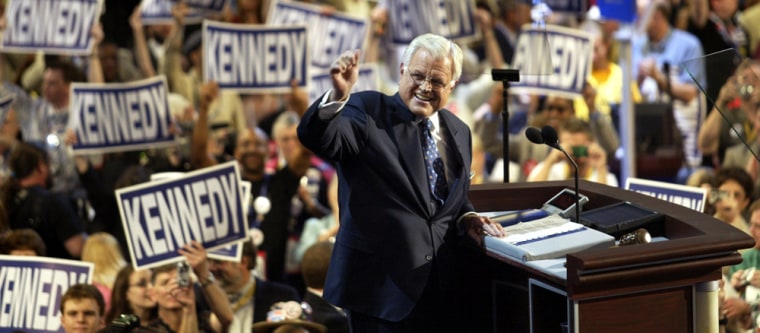 Image: Sen. Ted Kenndy at the DNC in 2004