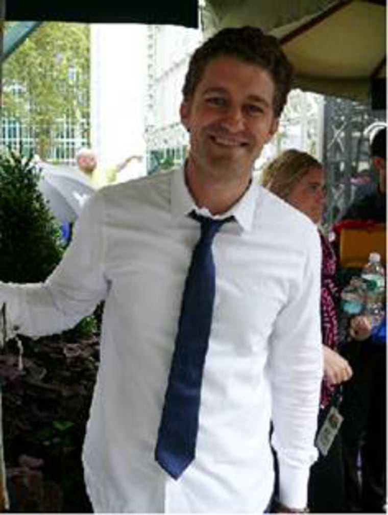 Matthew Morrison performs at Broadway in Bryant Park in New York on Aug. 13.