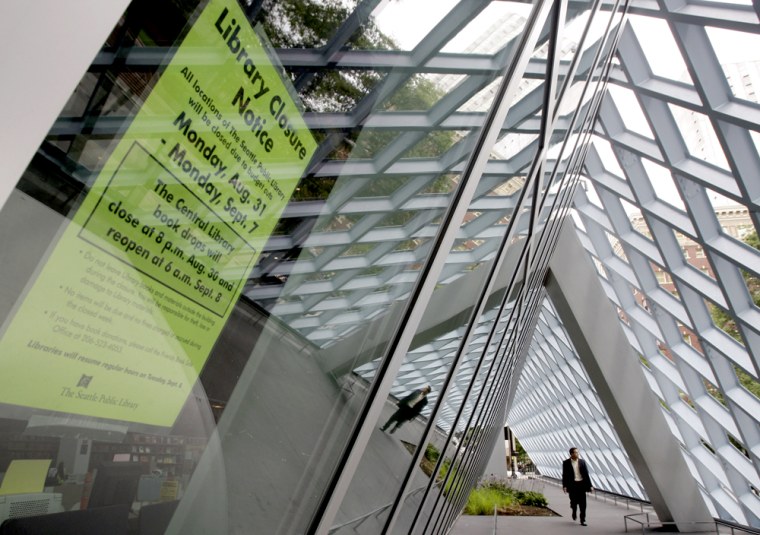 Image: Seattle public libraries close for budget
