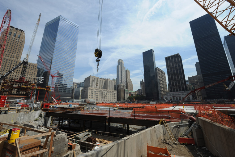 Image: Construction continues at the World Trade Center site