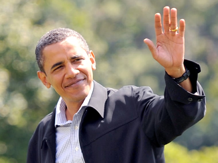 Image: Obamas Return From Camp David