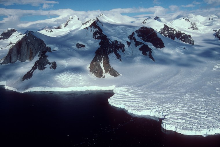 Glaciers like this one on Antarctica are spread around the coastlines of that continent as well as Greenland. A new study found runaway melt at many of those coastal glaciers.