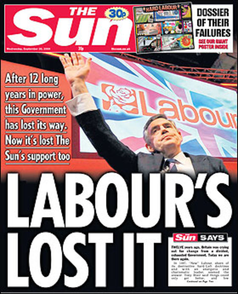 Image: The Sun newspaper cover