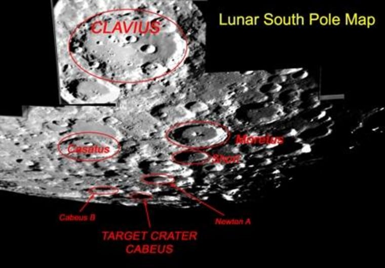 Image: Lunar south polar region