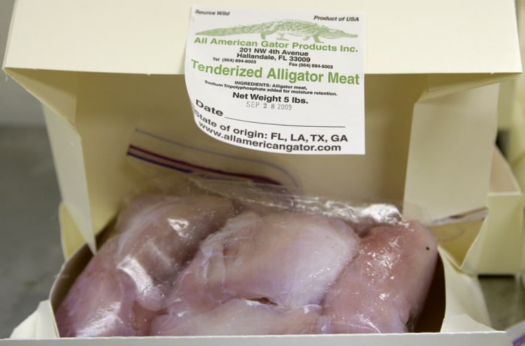 Image: Alligator meat