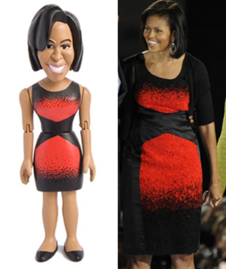 Michelle obama on the on sale view black and white dress