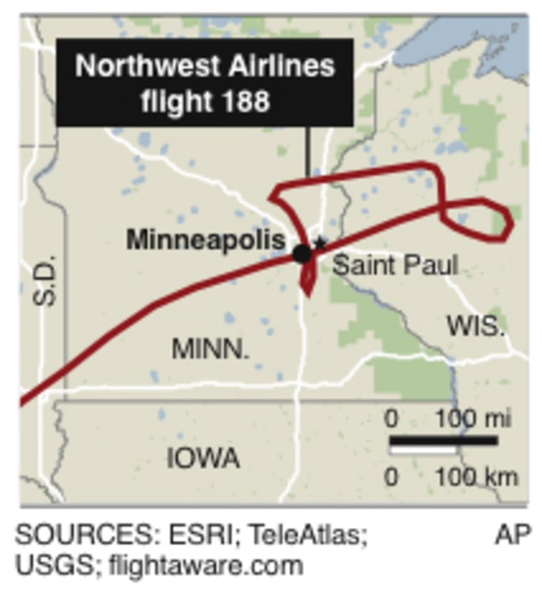 Image: NWA flight path