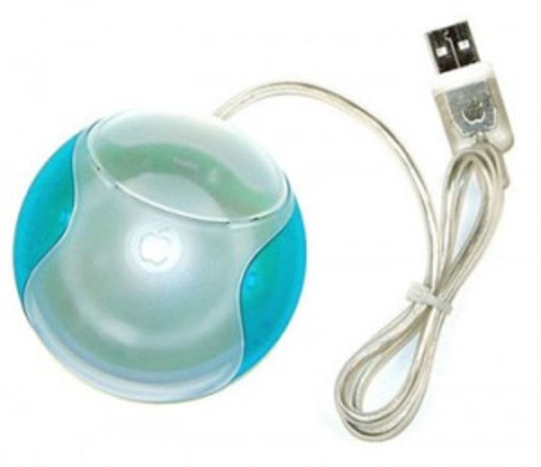 Image: Apple Bondi Blue round mouse