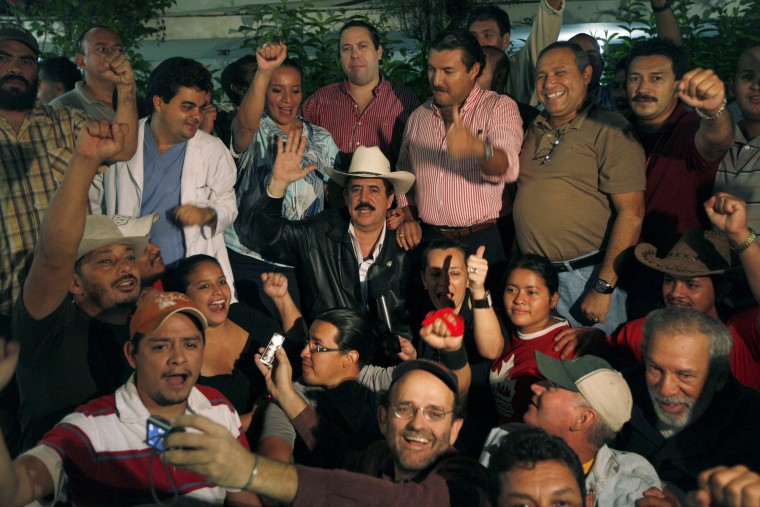 Image: Honduras' ousted President Manuel Zelaya