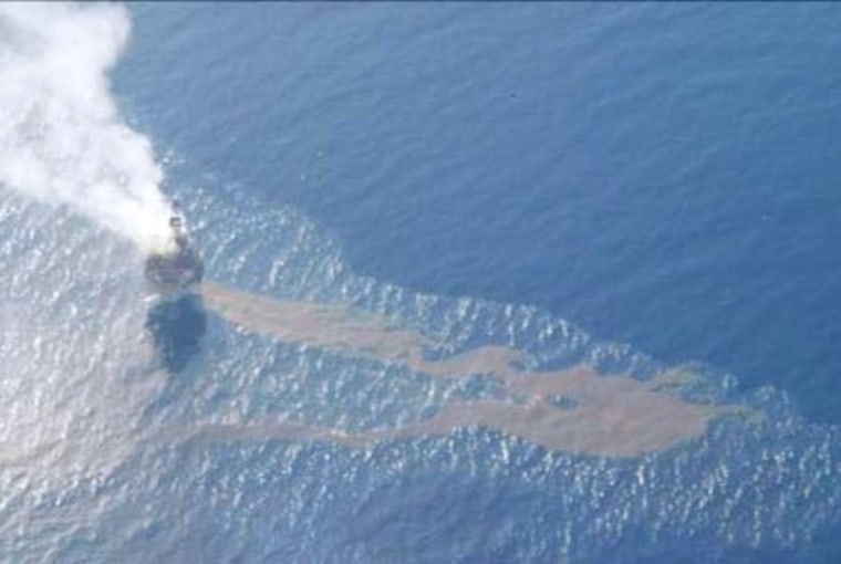 This offshore oil well started leaking on Aug. 21 and is estimated to be releasing 400 barrels a day.