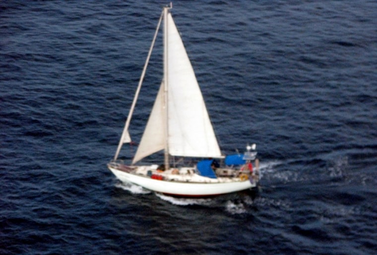 Image: Sailboat belonging to Paul and Rachel Chandler