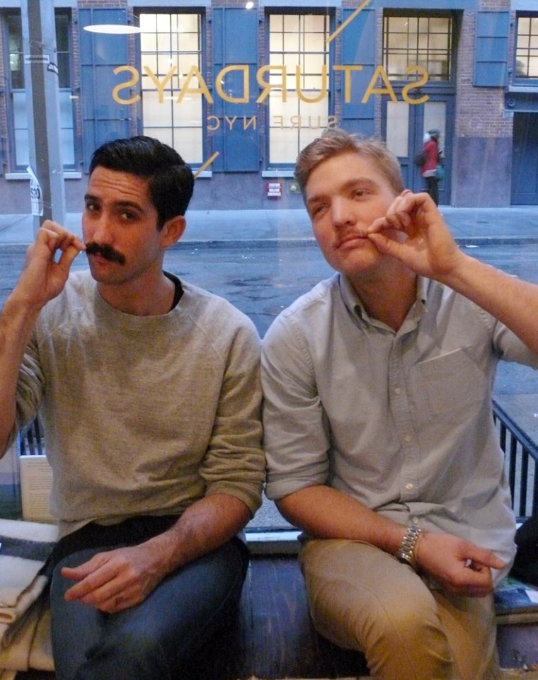 Image: Two men with mustaches