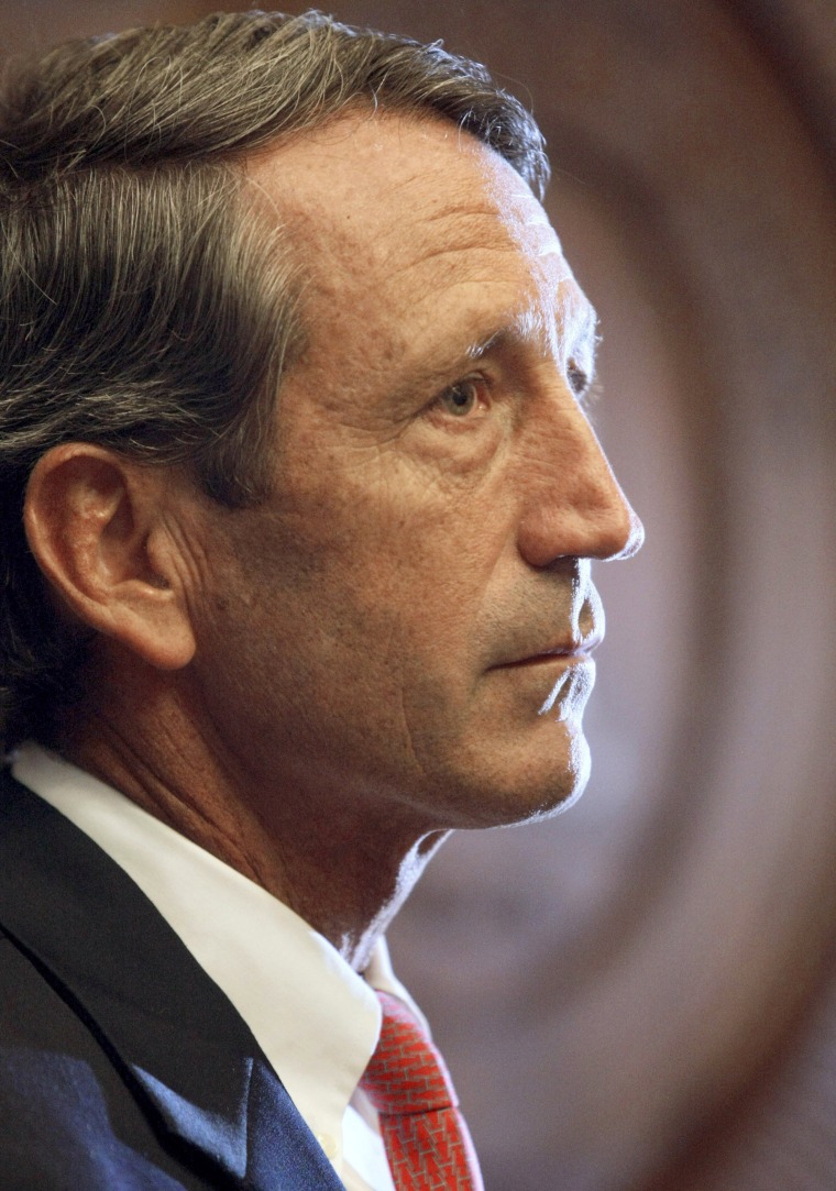Image: South Carolina Governor Mark Sanford addresses the media at a news conference at the State House in Columbia