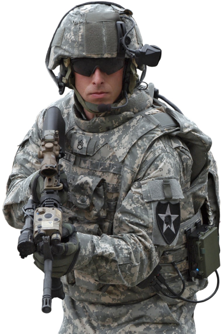 Image: Soldier wearing Land Warrior system