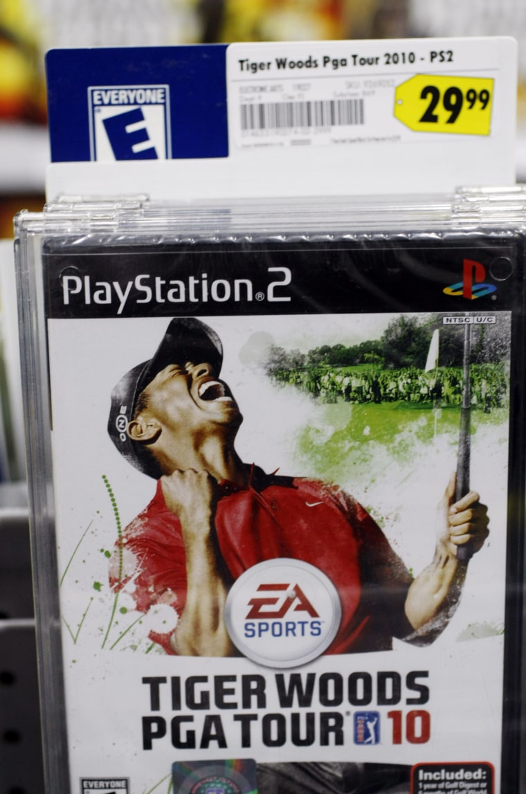 Electronic Arts standing behind Tiger Woods