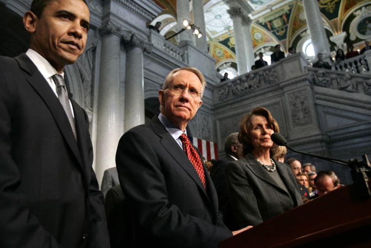 Image: Harry Reid, Nancy Pelsoi, Barack Obama