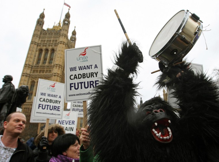 Image: Cadbury workers protest