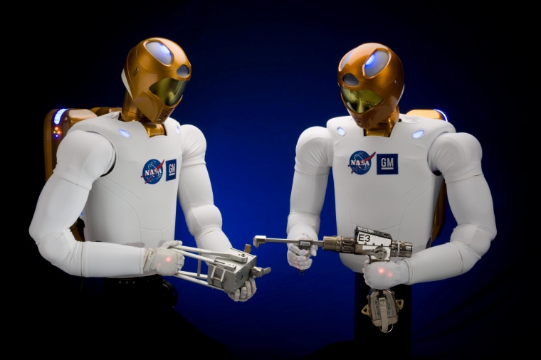 Image: Two \"Robonaut2\" robots