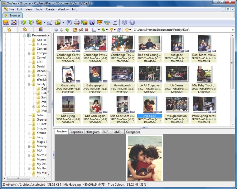 Image: Screen grab of XnView