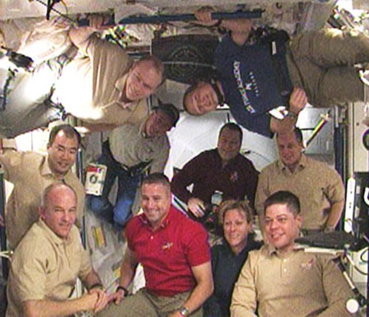 Image: Station and shuttle crews