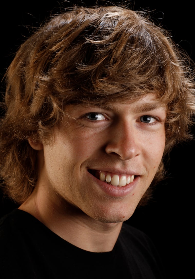 Image: File photo of halfpipe snowboarder Kevin Pearce posing for portrait in Chicago
