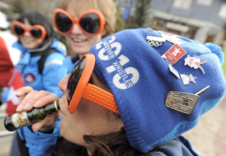 Image: Swiss fans in Whistler