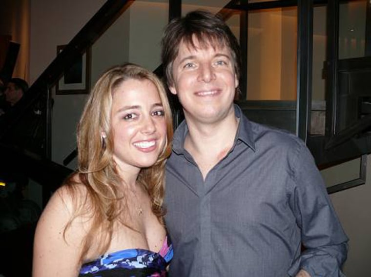 Joshua Bell accompanied by Music Unites founder Michelle Edgar at a fundraiser held by Music Unites and Education Through Music in New York City on January 25, 2010.