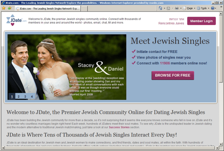 JDate, an online dating service for Jewish singles, has been crashed many non-Jews over the years. The site makes it pretty easy to do, offering a "willing to convert" option on the questionnaire. 