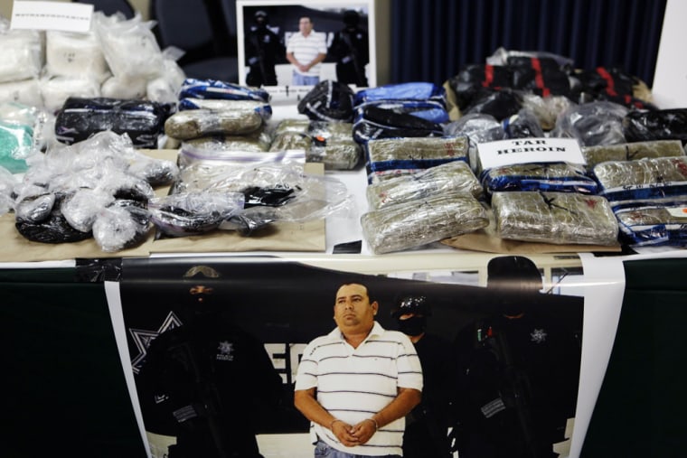 Image: Mexican tar heroin, and Methamphetamine