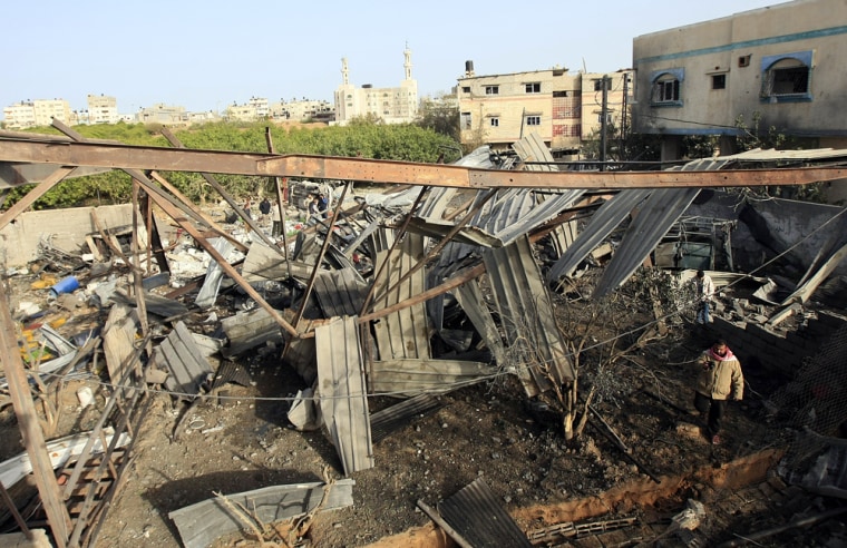 Image: Bombed workshop in Gaza City