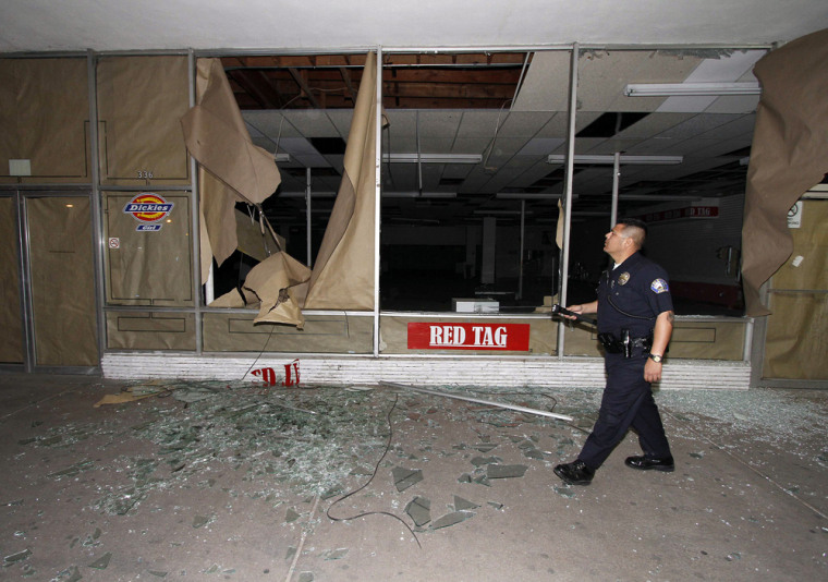 Image: Earthquake damage in downtown Calexico, Calif.