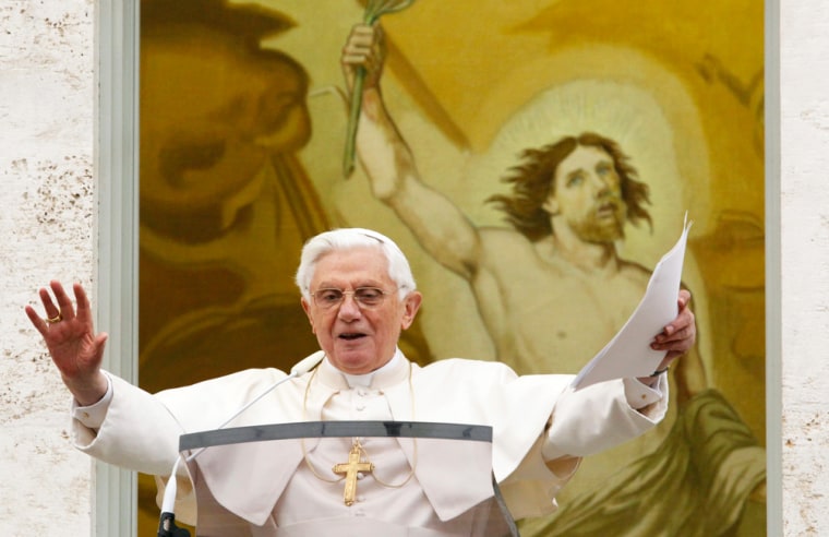 Image: Pope Benedict XVI waves