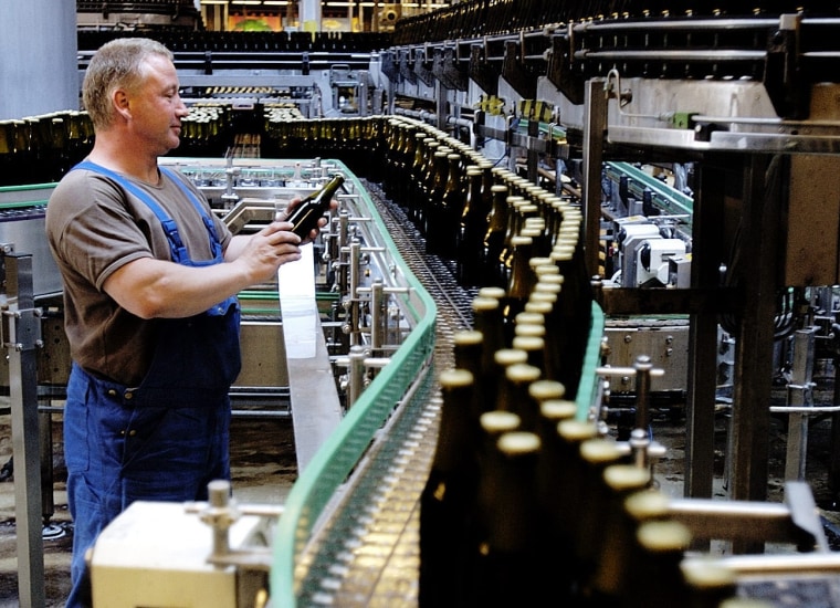 Image: Worker at Carlsberg brewery
