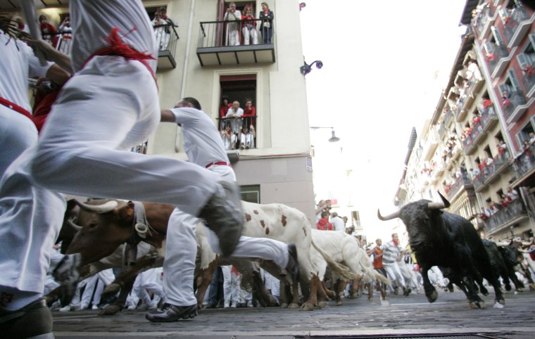 Image: Chased by bulls