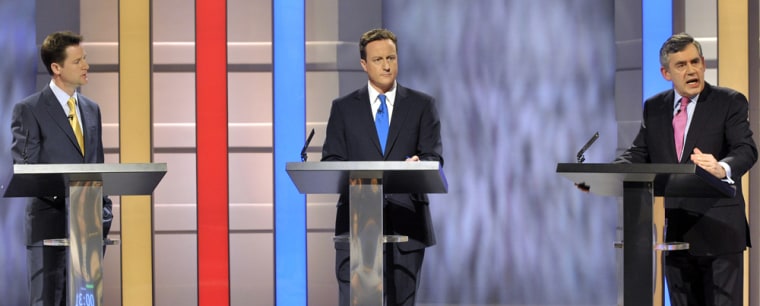 Image: Televised election debate in England