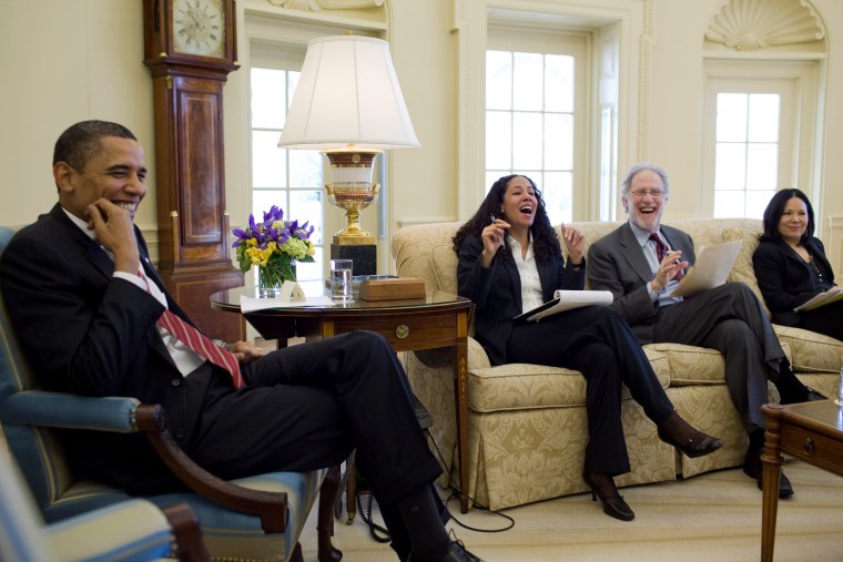 Image: Obama, Sutphen, Bauer, DeParle
