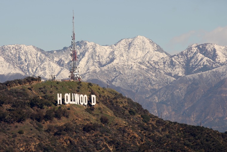 Image: Famed Hollywood Sign To Be Covered In Protest Of Possible Peak Development