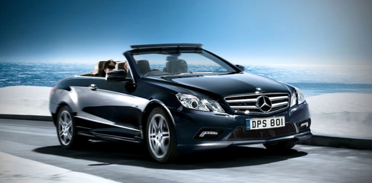 The 2011 Mercedes-Benz E-class Cabriolet. No more cold drafts or windblown hair when the top's down, our reviewer says.