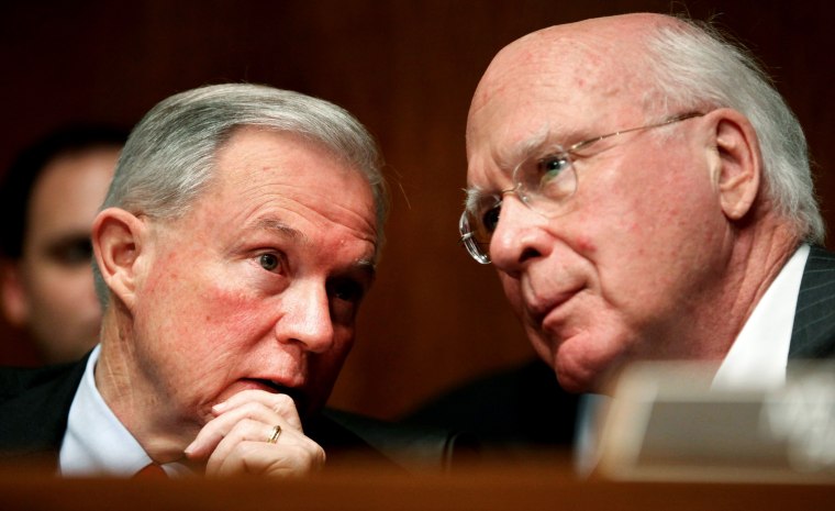 Image: Jeff Sessions, Patrick Leahy