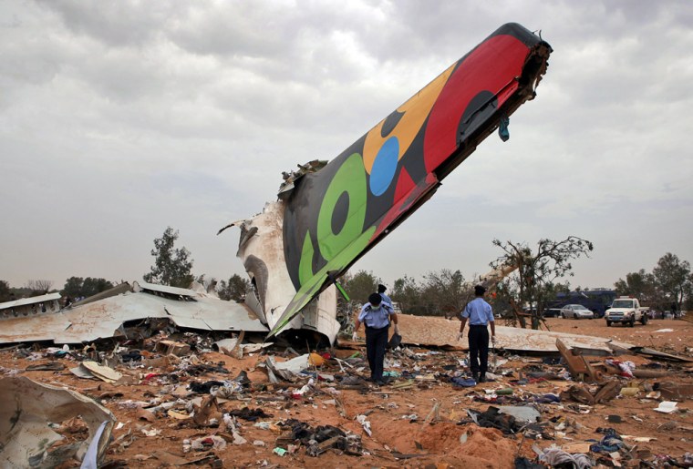Image: Plane crash in Tripoli, Libya