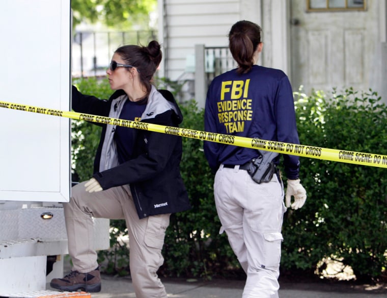 Image: FBI Investigators in Watertown, Mass.