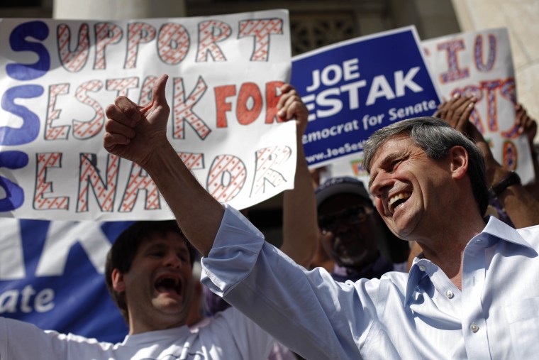 Blue-Haired Joe Sestak Gains Attention in Crowded Democratic Primary - wide 1