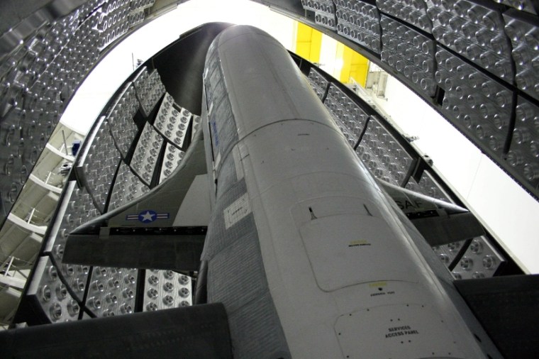 Image: Belly view of X-37B Orbital Test Vehicle