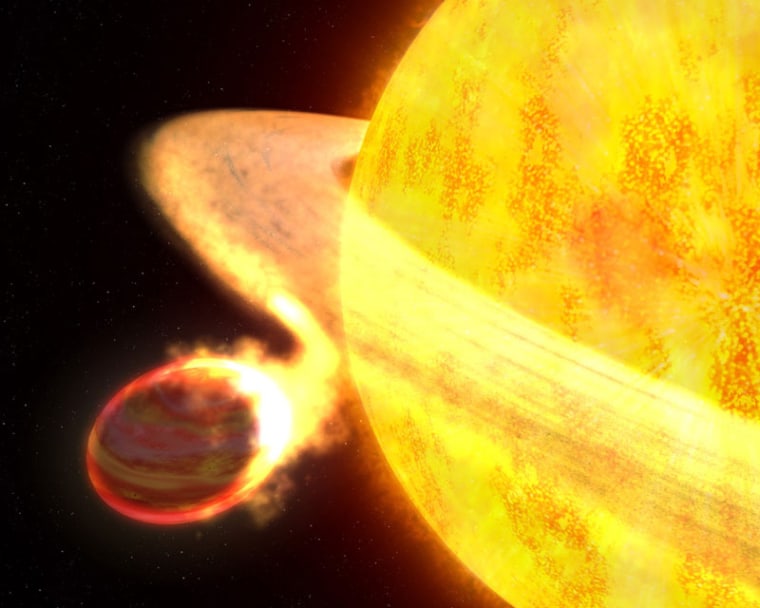 Image: Artist's depiction of exoplanet WASP-12b