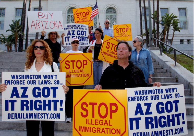 Image: Members of Los Angeles Tea Party