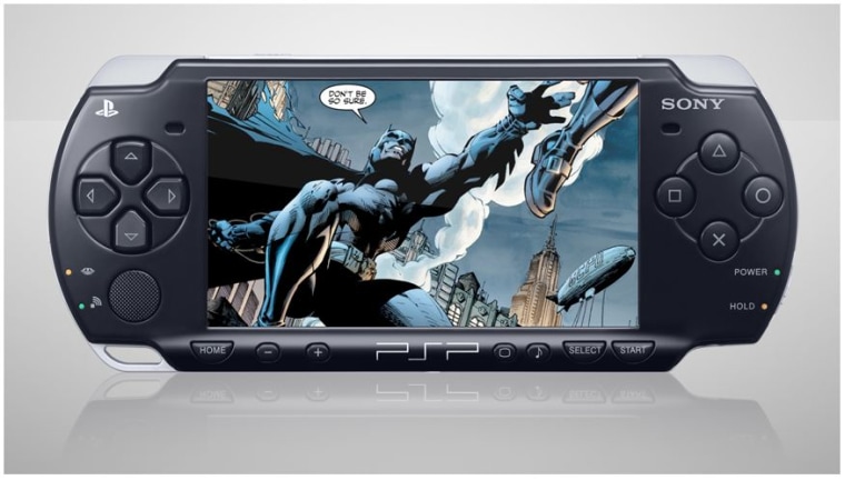 Starting today, comic book fans will be able to read DC comics on all PSP game machines as well as on iPhones, iPod Touches and iPads.