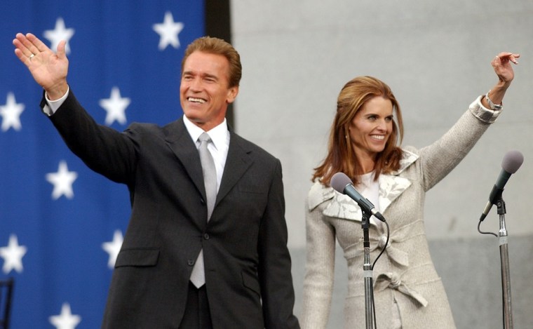 Image: Arnold Schwarzenegger and his wife Maria Shriver