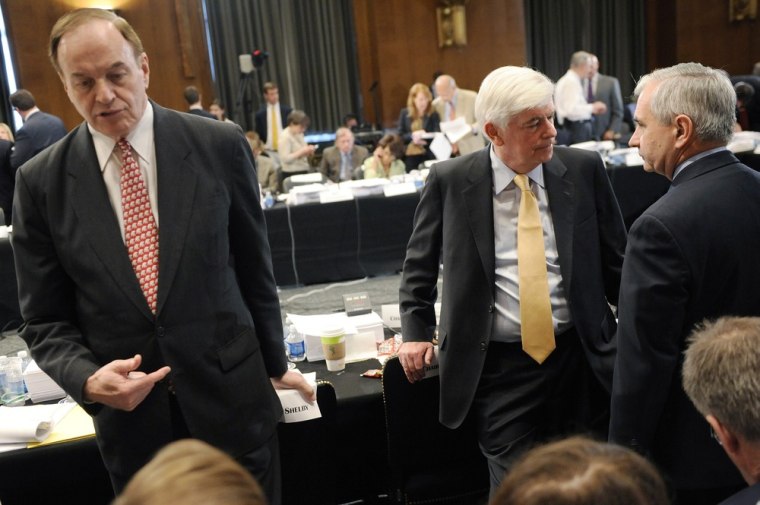 Image: Senators Richard Shelby, Christopher Dodd and Jack Reed